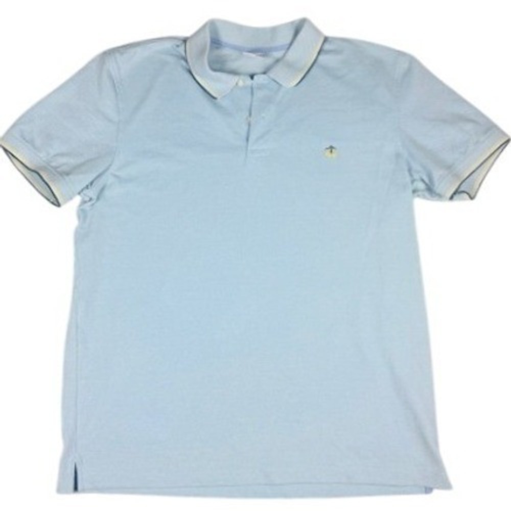 Brooks Brothers Polo Mens XL Performance Polo Slim Fit Light Blue Golden Fleece